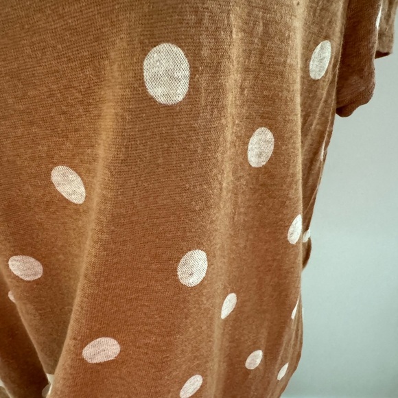 Sezane Linen Polka Dot André Tee - Size Small - Picture 4 of 5